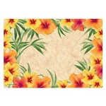 Hibiscus Flowers Paper Placemats - 9.75IN. X 14IN. 25 Pack (311112). Fixed Price $10.99.