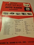 Original Sams Photofact Auto Radio Series Service Repair Manual Book AR-28. Fixed Price $7.00.