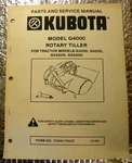 Vintage Kubota Illustrated Parts List Manual Model G4000 Rotary Tiller. Fixed Price $24.99.