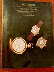 Auction Sale Catalogue Sotheby's Geneva 27TH May 1993 Important Watches. Fixed Price $25.00.