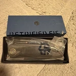 Petrified Fish Simum Folding Knife K110 Blade Black Micarta Handle - PFP06DMDW. Fixed Price $40.00.
