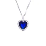 Cherubic Titanic Heart Of Ocean Necklace Pendant, Forever Love Crystal Zircon. Fixed Price $13.79.