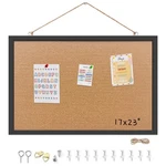 Yunihome Cork Bulletin Board, 17X23 Inches Hanging Wooden Framed With. Fixed Price $38.84.