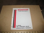 Hesston Farm Equipment Row 30" Forage Head Operators Manual Form 7782600R. Fixed Price $7.49.