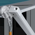 Carefree 960516WHT Spirit-fiesta 6.7'-8' White Manual Awning Arm. Fixed Price $524.53.