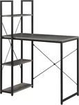 Stylish Charcoal Gray Office Workstation With Shelves - Modern Design. Fixed Price $162.99.