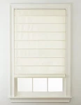 Corded Roman Shade Jc Penney Home Expressions Savannah Cool White 23"X64" Nib. Fixed Price $59.95.