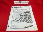 1991 Yetter 3400 & 3500 Tool Bar Rotary Hoe Operator's Manual 2565-118. Fixed Price $16.99.