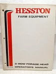 Used Old Stock Operators Manual Hesston 3-ROW 30" Forage Head 7782600. Fixed Price $10.00.
